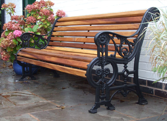 Lost Art Cast Iron Timber Benches - Rubber Feet For Cast Iron Garden Furniture